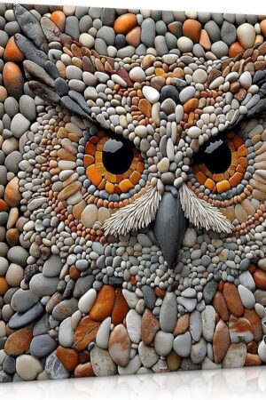 The PICKFORU Owl Puzzles for Adults 1000 Pieces, Stone Bird Jigsaw Puzzles Hard, Unique Difficult Impossible Puzzle Challenging for Adults