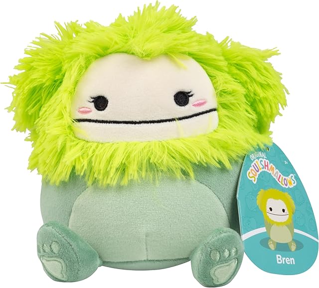 The Squishmallows Original 5-Inch Bren The Bigfoot - Official Jazwares Plush - Collectible Soft & Squishy Mini Stuffed Animal Toy - Add to Your Squad - Gift for Kids, Girls & Boys