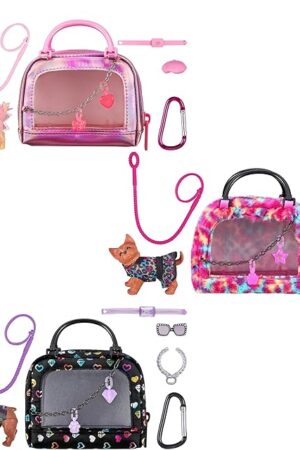 The Real Littles - 3 Collectible Micro Puppy Carriers with 3 Micro Puppies and 15 Micro Working Surprises Inside!