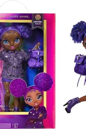 The Rainbow High Jr High Series 2 Krystal Bailey- 9" Purple Posable Fashion Doll with Designer Accessories and Open/Close Backpack. Great Toy Gift for Kids Ages 6-12 Years Old & Collectors