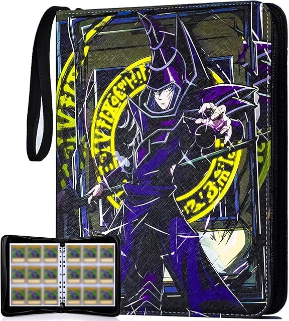 The 990 Large Capacity Card Binder For Yugioh trade Cards,9-Pocket Card Holder with 55 Sleeves Folder Compatible with Yu-Gi-Oh Cards.