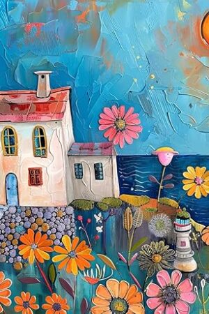 The Puzzle for Adults, 1000 Pieces, Painting Lighthouse with Poster, Pieces Fit Perfectly Interlocking Letters on the Back, No Dust, Gift for Elderly Seniors (70 x 50 cm)