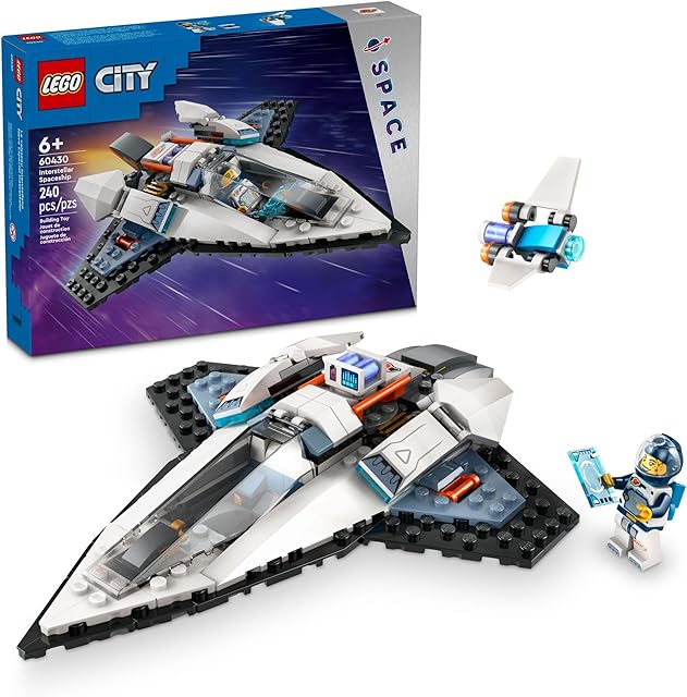 The LEGO City Interstellar Spaceship Toy for Kids, Creative Play Space Toy, Building Set with Spacecraft Model, Drone, and Astronaut Figure, Building Toy for Boys, Girls and Kids Ages 6 and Up, 60430