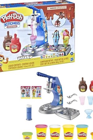 The Play-Doh Kitchen Creations Drizzy Ice Cream Playset Featuring Drizzle Compound & 6 Non-Toxic Colors