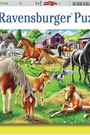 The Ravensburger Happy Horses 60 Piece Jigsaw Puzzle for Kids - 05175 - Every Piece is Unique, Pieces Fit Together Perfectly