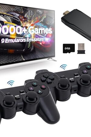 The Retro Game Console, Wireless Retro Game Console, Plug & Play Video TV Game with 20000+ Built-in Games, 4K HD Output, and 2.4GHz Wireless Controller, 9 Classic Emulators
