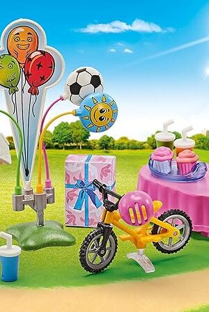 The Playmobil TOY_FIGURE_PLAYSET Children's Birthday with Mother and Two Children