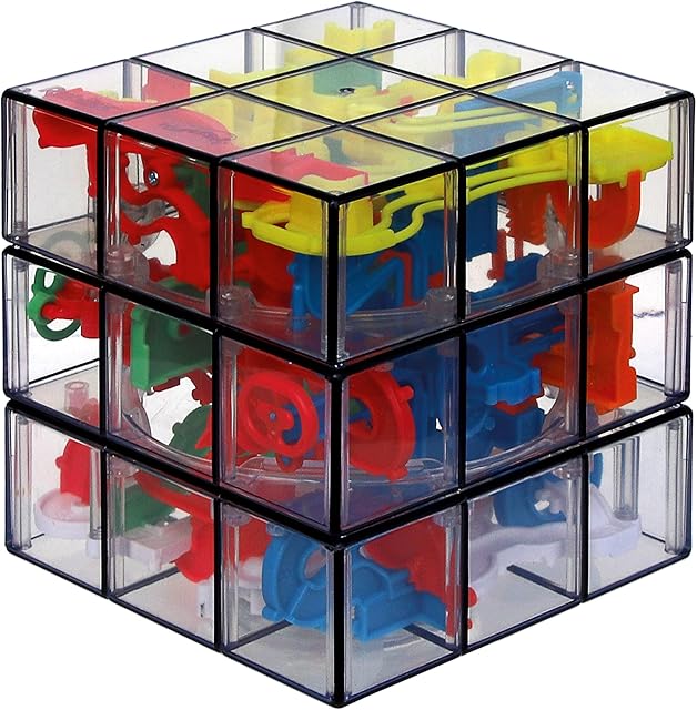 The Rubik’s Perplexus Fusion 3x3 Gravity 3D Maze Game Brain Teaser Puzzle Ball | Anxiety Relief Items Cool Stuff | Sensory Toys for Adults & Kids Ages 8+