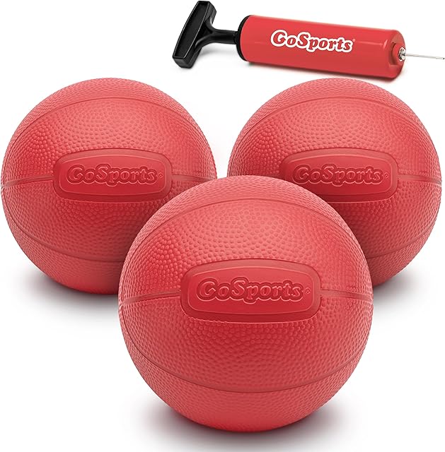 The GoSports 6 Inch Replacement Balls for Little Tikes, Tot Shot, and Other Children's Basketball Hoops – Soft 3 Pack Toddler Basketballs with Pump