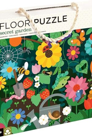 The Petit Collage Floor Puzzle, Secret Garden, 24-Pieces – Large Puzzle for Kids, Completed Garden Puzzle Measures 18? x 24? – Makes a Great Gift Idea for Ages 3+