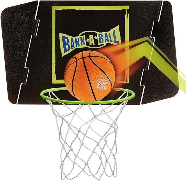 The Mini Basketball Hoop for Adults or Kids - Indoor Portable Adjustable Playing Set w/Ball - Over The Door Hoop with Adjustable Backboard & Rim for Endless Trickshot Creative Fun