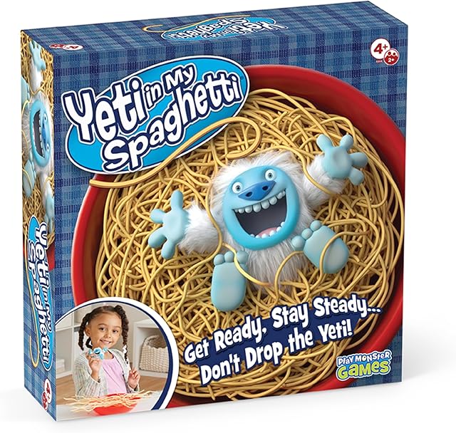 The Yeti in My Spaghetti Board Game – Kids Games, Family Game, Multi-Player, Board Games for Family Night, Preschool Toys, Hand-Eye-Coordination Game, Don’t Drop Yeti, Ages 4+