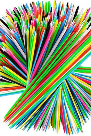 The Pick Up Sticks - 240 Pieces Classic Pickup Sticks Retro Toys with 1 Black Bag for Family Fun Game Present