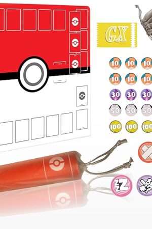 The Playmat for Trading Card Game – 2-Player Trainer Mat with 31 Damage Counters and Professional Storage Bag