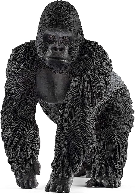 The Schleich Wild Life Realistic Male Gorilla Animal Figurine - Authentic Detailed Wild Male Gorilla Toy for Boys and Girls Education Imagination and Play, Highly Durable Gift for Kids Ages 3+