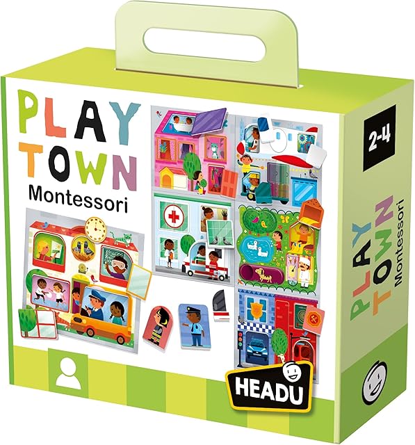 The Play Town Montessori, Educational Toys for Boys and Girls Ages 2-4 Years Old, Toddler Learning Toys, Teacher Homeschool Supplies, Birthday