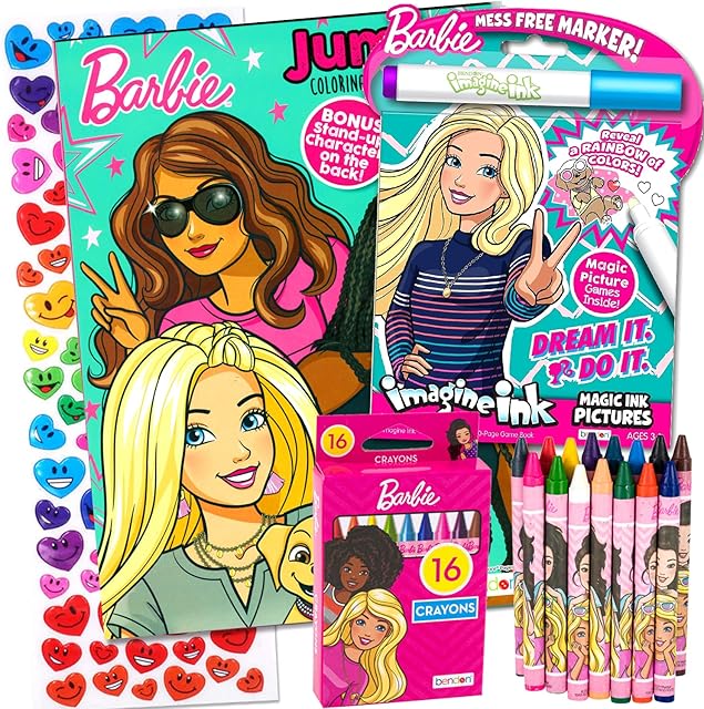 The Barbie Coloring and Activity Book Bundle with Imagine Ink Coloring Book, Stickers and More