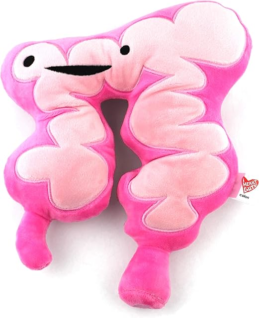 The I Heart Guts Colon Plush - You Move Me - 11" Gift for Surgery Recovery, Get Well, Cancer Support, Funny,IBS, IBD, Colitis
