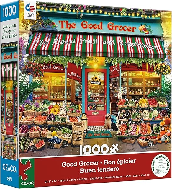 The Ceaco - Gary Walton - Shop Windows - Good Grocer - 1000 Piece Jigsaw Puzzle