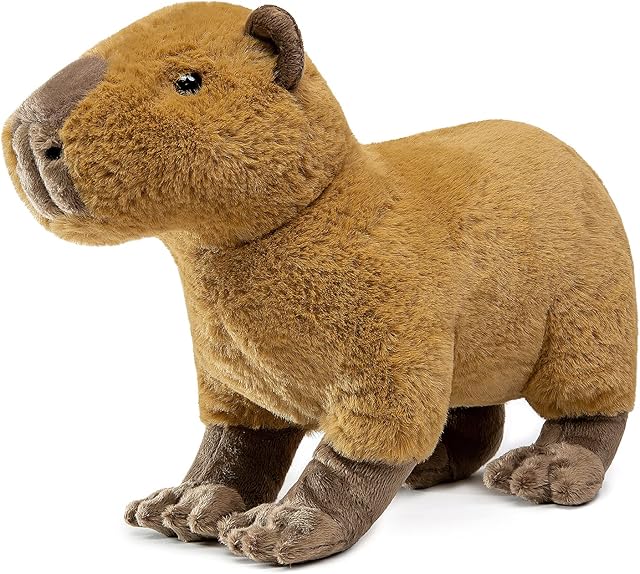 The Capybara Plush Toy - Lifelike Rodent 13? Capybara Stuffed Animals, Soft Wild Animals Crawling Capybara Unique Plushie Toys Model Dolls Collection for Kids
