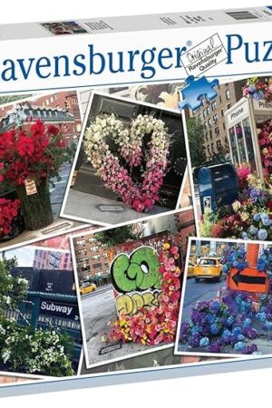 The Ravensburger NYC Flower Flash 1000 Piece Jigsaw Puzzle for Adults - 16819 - Every Piece is Unique, Softclick Technology Means Pieces Fit Together Perfectly