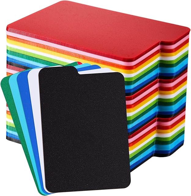 The Card Dividers Multicolor Pp Trading Card Page Dividers Playing Separator for Office and Sports Gathering Storage Supplies, 2.6 x 3.8 Inch, 10 Colors(100 Pcs)