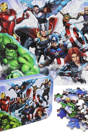 The Puzzles for Kids Ages 4-8,60 Piece Puzzles for Kids in a Metal Box, Educational Jigsaw Puzzles 60 Piece Puzzle Games Puzzle Toys Childrens for Girls and Boys (0665)