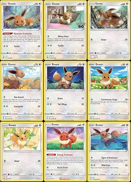 The Pokemon Eevee 9 Card Lot - Sun Moon Lost Thunder - 155/214-101/149