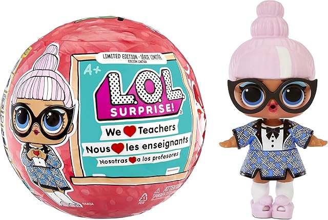 The L.O.L. Surprise! MGA Cares Collectible, 7+ Surprises Limited Edition Teachers Appreciation Doll with School Themed Accessories, Gift for Kids, Toys for Girls Boys Ages 4 5 6 7+ Years Old