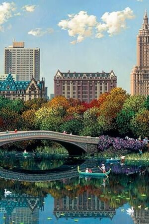 The Ravensburger NY Central Park, Bow Bridge 1000 Piece Jigsaw Puzzle | Relaxing Activity | Unique and Perfectly Fitting Pieces, Durable Puzzle for Adults