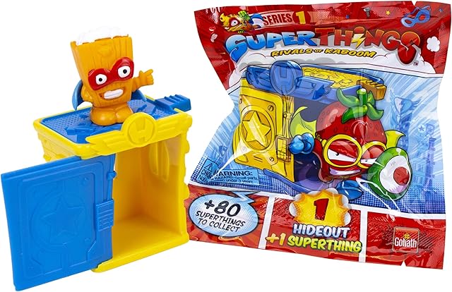 The SuperThings Series 1 - Hideout by Goliath - Each Blind Bag Contains 1 Superhero Or Supervillain, 1 Hideout & 1 Checklist, Multi Color