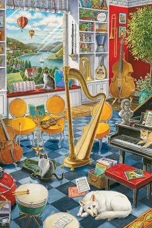 The Ravensburger The Music Room Jigsaw Puzzle - 500 Intricately Cut Pieces | Handcrafted in Germany Technology | Ideal for Adults and Kids | FSC-Certified Materials