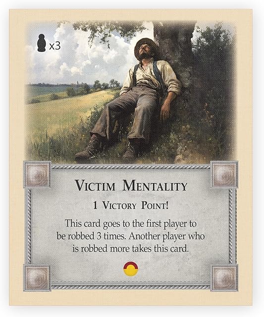 The Victim Mentality Card Compatible with Catan's Settlers of Catan 5th Edition and Catan Expansions Board Game Replacement Pieces