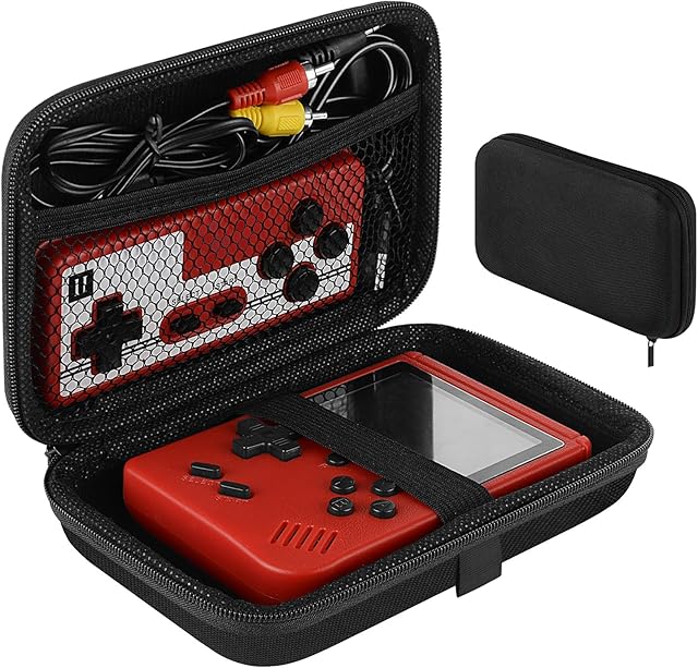 The Linkidea Handheld Game Console Carrying Case, Protective Travel Retro Mini Game Player Box for Charging Cable, Earplugs, Batteries and Accessories