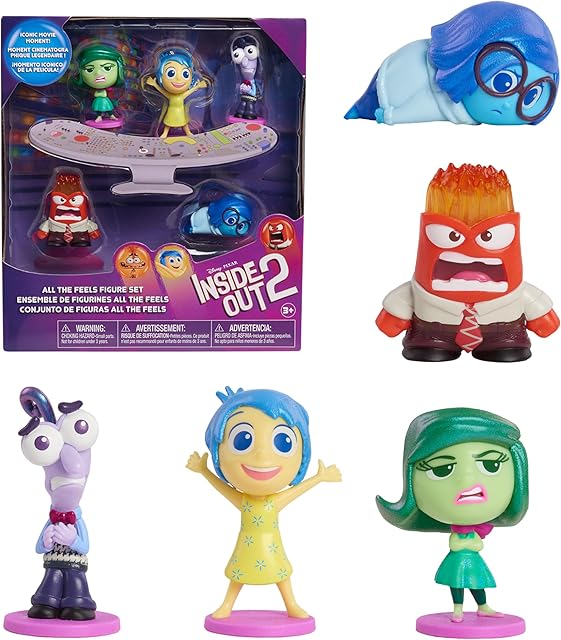 The Disney and Pixar Inside Out 2 All the Feels Figure Set, Kids Toys for Ages 3 Up by Just Play