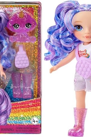 The Rainbow High Littles – Amethyst Willow, Purple 5.5" Posable Small Doll with Purse, Magical Pet Dog, Girls Toy Gift, Kids Ages 4-12 Years