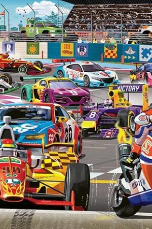 The Ravensburger Racetrack Rally 60 Piece Jigsaw Puzzle for Kids - Every Piece is Unique, Pieces Fit Together Perfectly