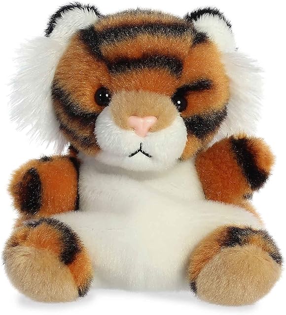 The Aurora® Adorable Palm Pals™ Indy Tiger™ Stuffed Animal - Pocket-Sized Play - Collectable Fun - Orange 5 Inches