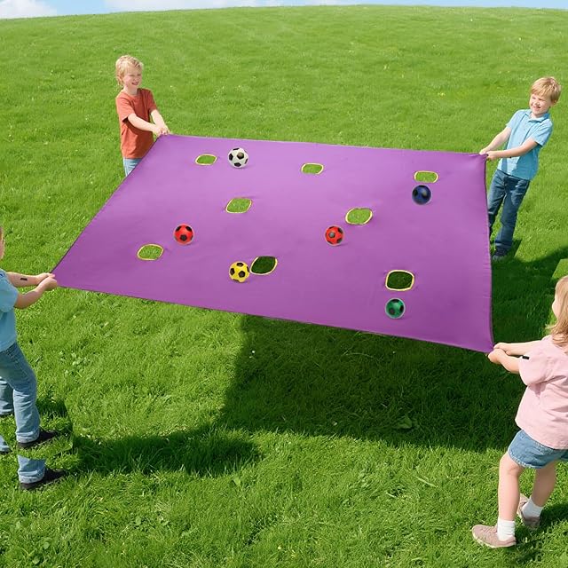 The Field Day Games, Team Building Games, Teamwork Group Games for Party Outdoor, with 6 Pieces Soft Balls
