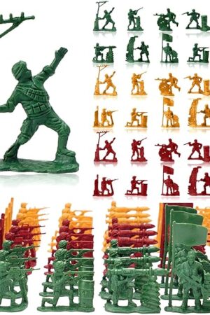 The PROLOSO Army Men Toy Soldiers Set 210 Pcs Military Soldier Action Figures Playset for Kids Boys WW2 Army Figurines