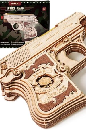 The ROKR 3D Puzzles for Adults Mechanical Puzzles Rubber Band Shooter Wooden Puzzle Model Home Decor Desk Decoration Birthday Gifts for Teens 14+ and Adults(LQ502)
