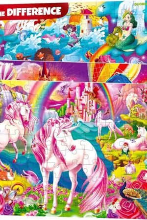 The QUOKKA 100 Piece Puzzles for Kids Ages 8-10 – 3XSET Puzzles for Kids Ages 4-6 – Search & Find Mermaids Unicorns Kid Activities Included for 5-8 Year Old – Toddler Learning Toy Game Gift for Girls