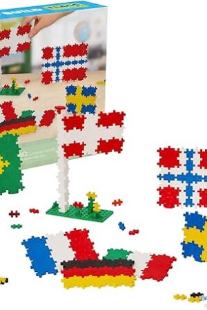 The PLUS PLUS - Learn to Build - Flags of The World - 500 Pieces, Construction Building Stem/Steam Toy, Interlocking Mini Puzzle Blocks for Kids