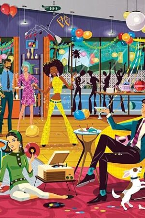 The Ravensburger Jazzy! 500 Piece Fabulous and Groovy Jigsaw Puzzle | Unique Piece Design | Softclick Technology | Ideal Gift for Puzzle Enthusiasts