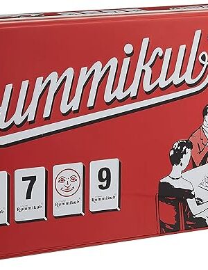 The Rummikub in Retro Tin - The Original Rummy Tile Game by Pressman Red, 5"