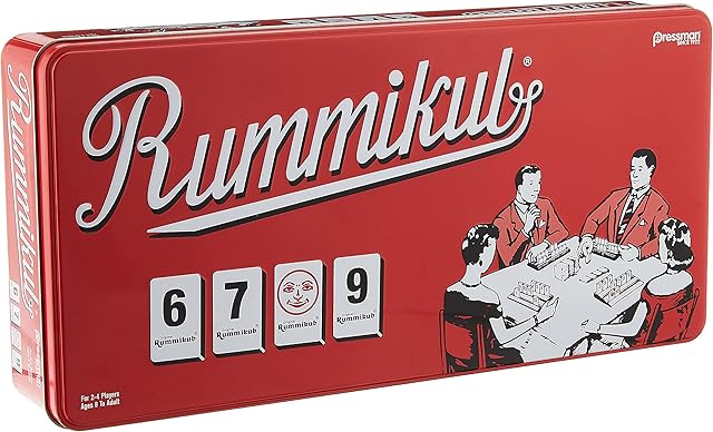 The Rummikub in Retro Tin - The Original Rummy Tile Game by Pressman Red, 5"