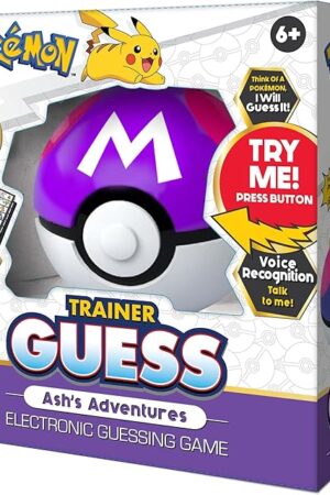 The Pokémon: Trainer Guess - Ash Adventures - Electronic Guessing Game, Collect 150, Field Guide, Talk to Your Light & Sound Poke Ball, Kids 6+