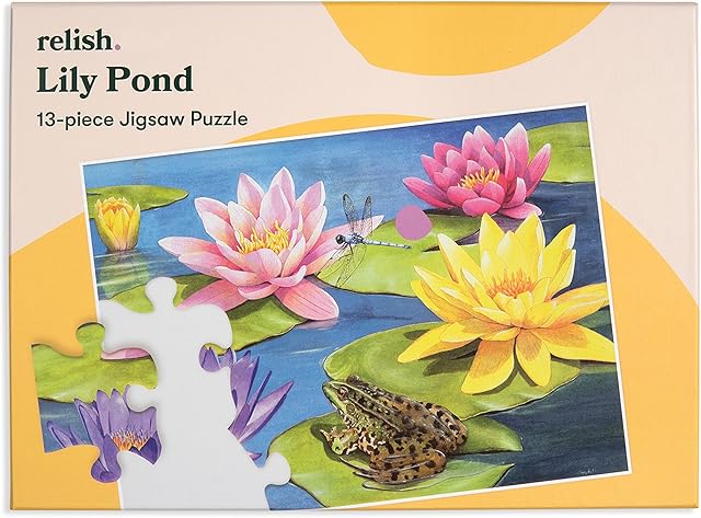 The Relish Dementia Puzzles for Adults, 13 Piece Lily Pond Jigsaw Puzzle, Alzheimerís Products and Activities - Sextoyzone
