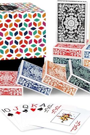The Playing Cards 12 Pack,Decks of Cards,Jumbo Large Print Playing Cards for Adults Seniors,Colorful Poker Cards Bulk with Gift Box for Activities Party Supplies Card Game Family Game Night