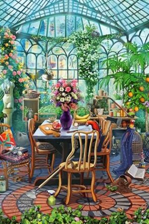 The Ravensburger Greenhouse Morning 500 Piece Puzzle - Unique Artistic Experience | Materials Technology | Ideal for Family Gatherings | FSC-Certified Materials